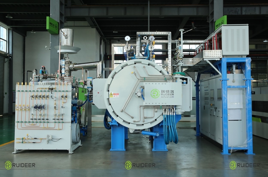 Süzme Çömlek Vacuum Sıkıştırma Fırını 6-10MPa 1600°C'ye kadar endüstriyel ortamlarda MFC H2/N2/Ar MFC ve Gaz Panelli Çömleç için
